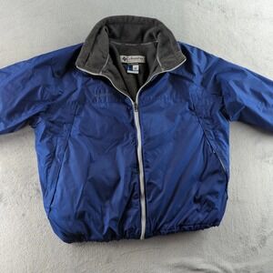 Columbia Jacket Mens 2XL Blue Core Interchange Fleece Lined Insulated Nylon